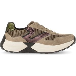 Gabor rollingsoft sensitive 56.996.43 - dames rollende wandelsneaker - beige - maat 41 (EU) 7.5 (UK)