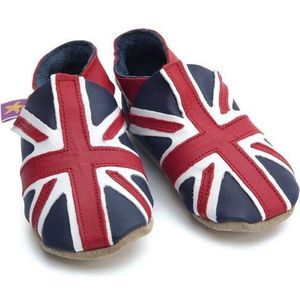 babyslofjes union jack navy red Maat: L (142 cm)