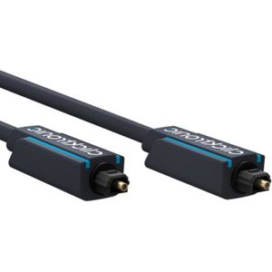 clicktronic Toslink Digitale audio Aansluitkabel [1x Toslink-stekker (ODT) - 1x Toslink-stekker (ODT)] 1.00 m Blauw