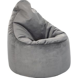 Capriccio Velvet Bean Bag Chair | Indoor Home Woonkamer Premium Zitzak Stoel | Ergonomisch Ontwerp voor Lichaamsondersteuning | Duurzaam en Comfortabel (Slate, Zitzak)