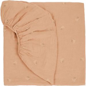 Nobodinoz Wabi Sabi Washed Hoeslaken 70x140cm | Powder Pink Blossom