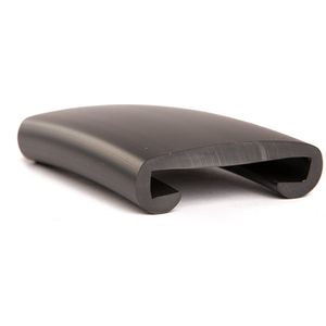 Rubbermagazijn | Trapleuningprofiel - PVC | zwart | BxH=50x8mm | Lengte 5 meter