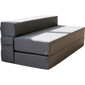 Imperatoris - 3-in-1 Slaapbank 2 Persoons - Uitklapbaar Zetelbed - Logeerbed - Slaapfunctie - Hoekbank - Bedbank met Opvouwbare Matras - Vouwbed - 140 x 200 cm - Zwart