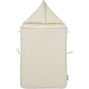 Meyco Baby Wafel Teddy voetenzak - nature - 40x82cm