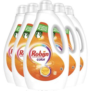 Robijn Vloeibaar Color Wasmiddel, speciaal voor donkere en zwarte was - 5 x 36 wasbeurten - Voordeelverpakking