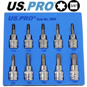 Torx doppenset 3/8"" 10-delig