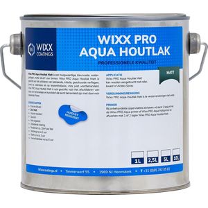Wixx PRO Aqua Houtlak Matt - 10L - RAL 7021 | Zwartgrijs
