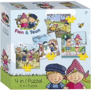 Fien & Teun - 4-in-1 Puzzel Set (4-16 stukjes, seizoensthema)