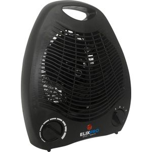 ElixPro - Ventilatorkachel - Elektrische kachel - 2 warmtestanden - 2000Watt- Zwart