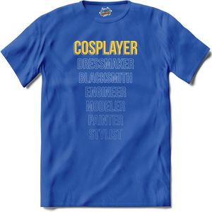 Let's craft that - Cosplay, naaien en knutselen kleding - T-Shirt - Unisex - Royal Blue - Maat XL