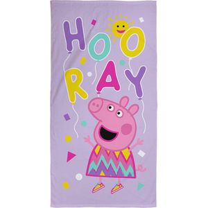 Peppa Pig handdoek - 140 x 70 cm. - Peppa Big strandlaken - 100% katoen