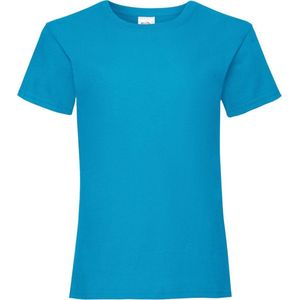 Fruit Of The Loom Meisjes Kinderen Valewewight T-shirt met korte mouwen (Azure Blauw)