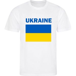 Oekraïne - Ukraine - Україна - T-shirt Wit - Voetbalshirt - Maat: S - Landen shirts