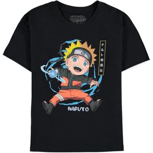 Naruto - Naruto Print Kinder T-shirt - Kids 122 - Zwart