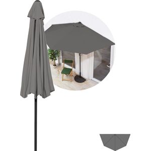 EASYmaxx parasol balkon/terras halfrond, grijs