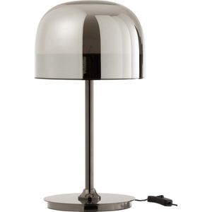 J-Line tafellamp Topja - glas/metaal - zilver