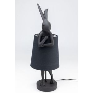 Kare Design - Tafellamp - Dierenlamp Konijn - zwart/zwart