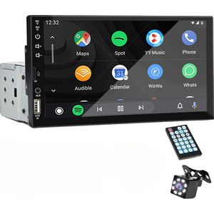 Multimedia CarPlay Scherm- Draadloze CarPlay Dongle voor Apple en Android - Geschikt voor Auto Radiosystemen - Draadloos CarPlay Gemak - Universeel Wifi Video Speler - Met Camera
