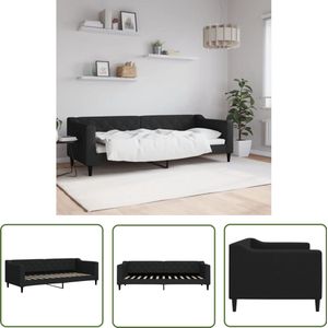 vidaXL Slaapbank 80x200 cm - Stijlvol & Comfortabel Slaapbank - Daybed - Tweepersoonsbed - Zwarte Meubels - Designmeubelen