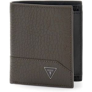 GUESS Leren Portemonnee Torino Bifold Wallet Dark Brown Donkerbruin