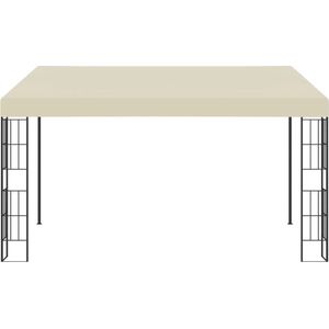 Wandprieel 3x4 m stof crèmekleurig