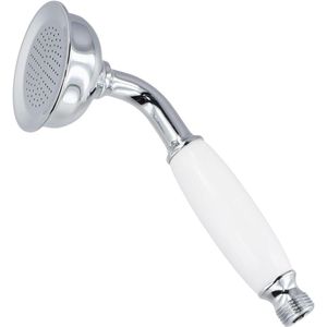 Traditionele Victoriaanse Stijl Messing Douchekop Handdouche Sproeier met Keramische Handgreep Chrome Gepolijste Afwerking Klassieke Telefoon Handdouche voor Badkamer.