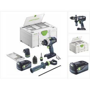 Festool TPC 18/4 I-Basic-Set accu-slagboormachine 18 V 75 Nm borstelloos + 1x accu 5.0 Ah + systainer - zonder oplader