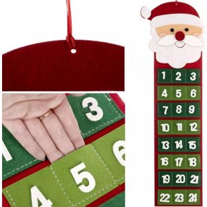 Ruhhy Vilt Adventskalender met 24 Zakjes - Perfect voor Kerst Aftellen