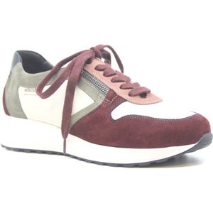 Mephisto Sneaker Kim Cordovan Bordeaux Roze Groen