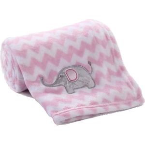 Schattige zijdeachtige pluche babydeken voor meisjes peuter pasgeboren wieg kinderwagen cadeau geschikt voor de zomer lente (75cm x 100cm, roze olifant)