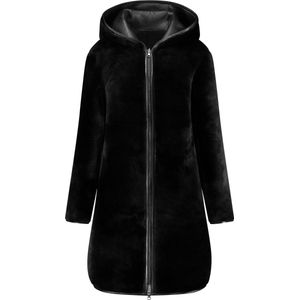 LEATHER HYPE - omkeerbare lammy coat dames - winter jas - maat S