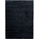 Shaggy Vloerkleed | Tapijt | Brilliant | Zwart | 80x150 cm
