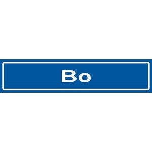 Fotofabriek Straatnaambord Bo | Straatnaambord met naam | Cadeau Bo