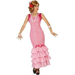 Atosa Flamenco danseres jurk roze voor dames 38/40