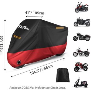 Motorhoes | Premium kwaliteit, XXXL  (265 cm x 105 cm x 125) Geschikt voor Binnen en Buiten – Scooterhoes Waterdicht – Windscherm - Scooter.