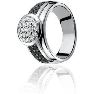 ZINZI zilveren ring wit ZIR669