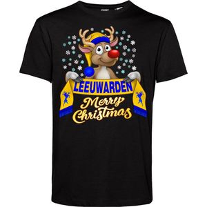 T-shirt kind Leeuwarden | Foute Kersttrui Dames Heren | Kerstcadeau | Cambuur supporter | Zwart | maat 92