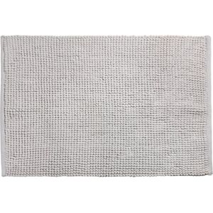 Differnz Candore badmat, geschikt voor vloerverwarming – 100% microfiber – Licht grijs – 50 x 80 cm