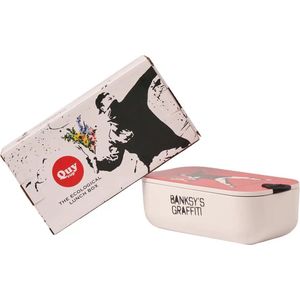 Quy Cup Duurzame Lunchbox 900ml - BANKSY, THE FLOWER THROWER - R-PET Recycled-vershouddoos-lunchbox-broodtrommel