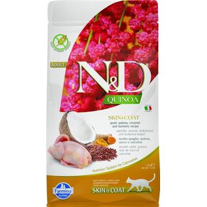 Farmina N&D Quinoa - Adult kat - Skin & coat kwartel - 1,5kg