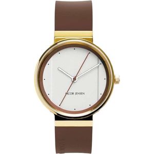 Jacob Jensen 758 horloge heren - bruin - edelstaal doubl�