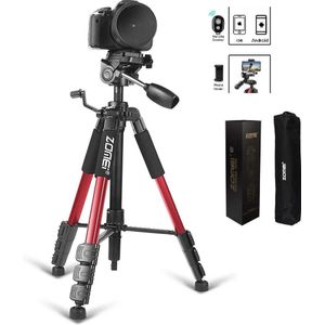 Professioneel Universeel Lichtgewicht DSLR Camerastatief - Tripod 140CM - Rood