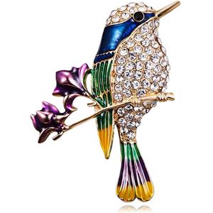 Borasi Vogel Broche Multi | Zirkonia Stenen | Broches | Dames Sieraden | Vogel Broche |