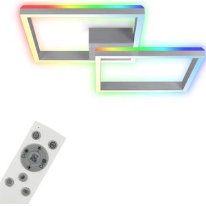 Briloner - FRAME BACK - plafondlamp - wandlamp - afstandsbediening - CCT kleurtemperatuurregeling - RGB - backlight - timer - dimbaar - geheugenfunctie