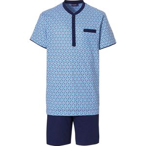 Pastunette Pyjama korte broek - 516 Blue - maat M (M) - Heren Volwassenen - Katoen/Modal- 33231-600-4-516-M