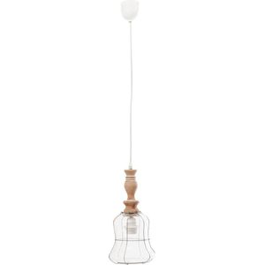 Clayre & Eef Hanglamp 6LMP454  Ø 17*37 cm E27/60W - Bruin Ijzer Hanglamp EettafelHanglampen Eetkamer