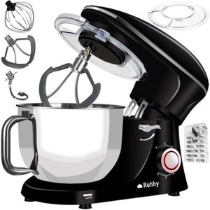 Oneiro's Luxe Keukenmixer - Zwart - Keukenmachine Foodprocessor 1300 watt 6 Snelheden 5 liter – Incl. Accessoires 4 verschillende kleuren