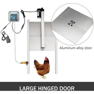 Automatische Kippendeur - Met Infraroodsensor - Automatisch Kippenluik - Kippenren - Hokopener voor kippen - Kippenhokken