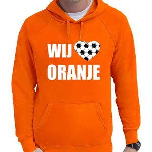 Oranje fan hoodie voor heren - wij houden van oranje - Holland / Nederland supporter - EK/ WK hooded sweater / outfit L