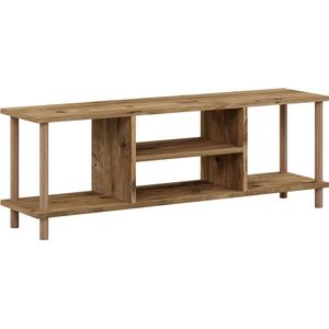 TV meubel Teodosio - 120x29x43 cm - Houtkleurig - Spaanplaat - Beukenhout - Stijlvol Design